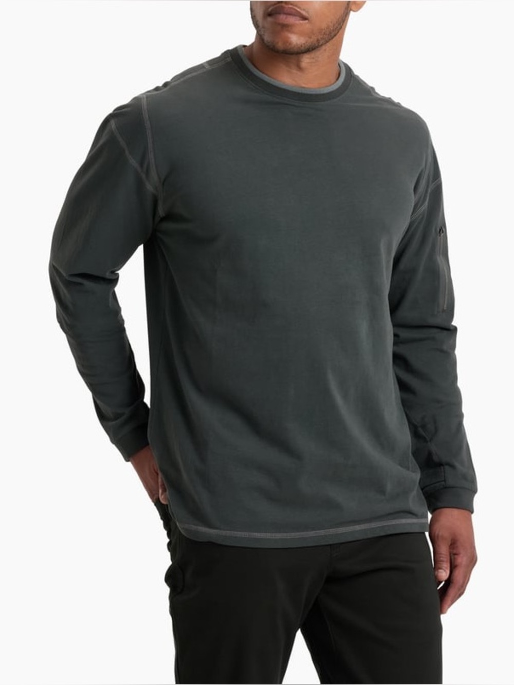 Kuhl Men's Long Sleeve Crewneck Shirt - Charcoal Gray